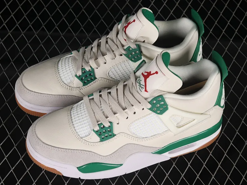 All categories Air Jordan Jordan series basketball shoes Air Jordan 4 Nk SB x Air Jordan 4 "Pine Green" AJ4 Joe 4 joint white green DR5415-103